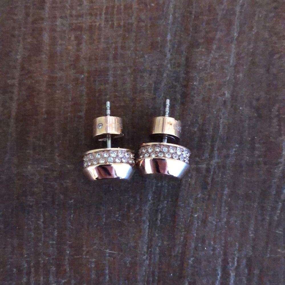Michael Kors Rose Gold Studded Earrings